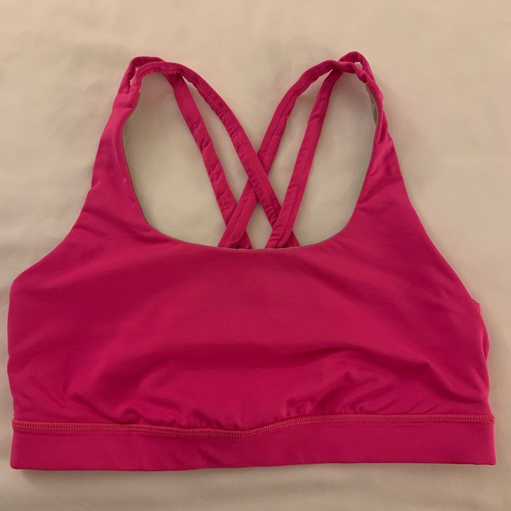 EUC Lululemon Hot Pink Energy Bra Size 8